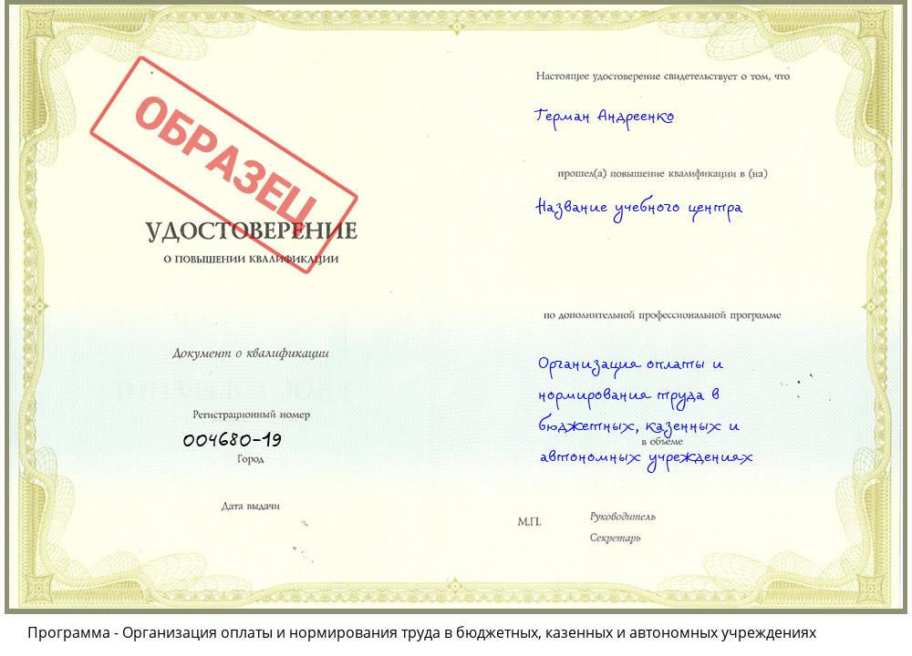 Организация оплаты и нормирования труда в бюджетных, казенных и автономных учреждениях Лениногорск