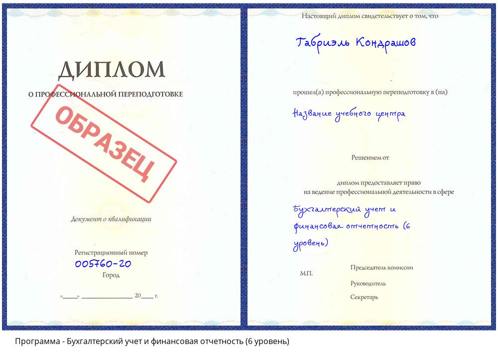 Бухгалтерский учет и финансовая отчетность (6 уровень) Лениногорск